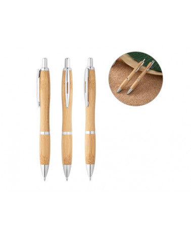 Canetas Esferográfica Em Bambu
