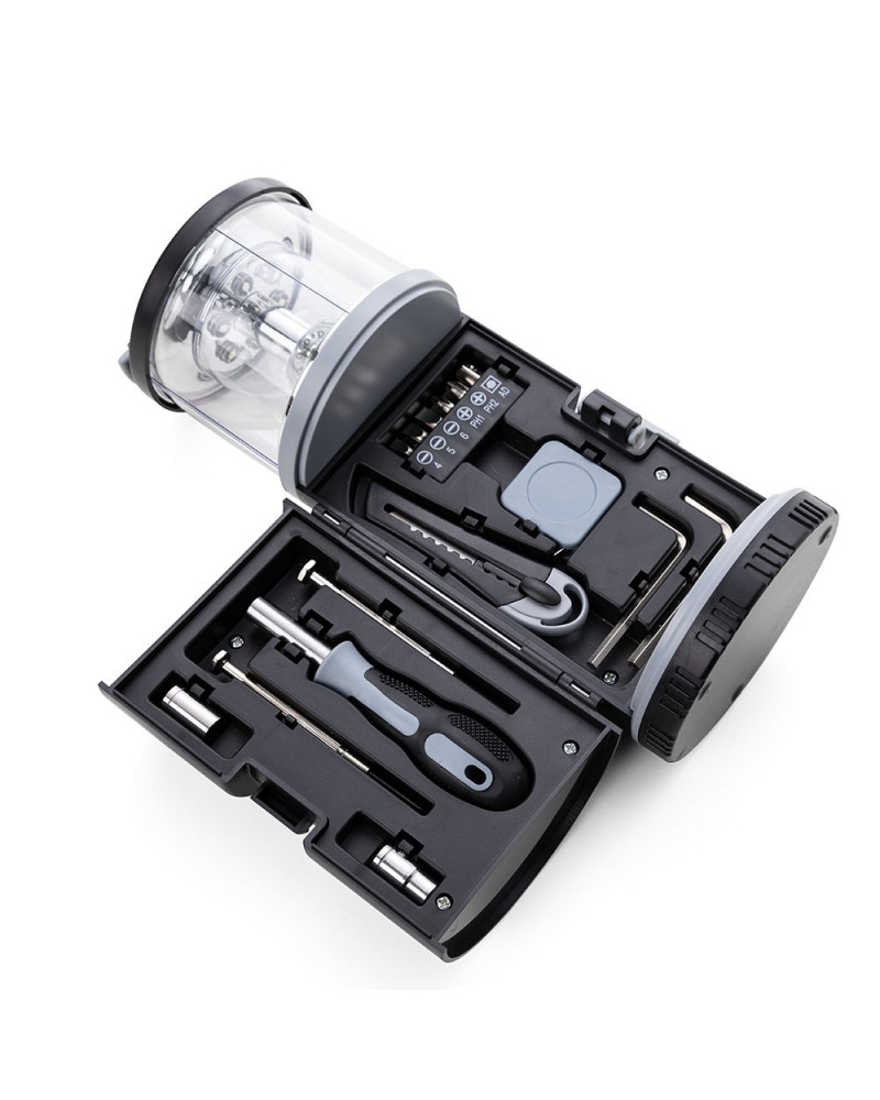 Lanterna com Kit Ferramentas 15 Peças