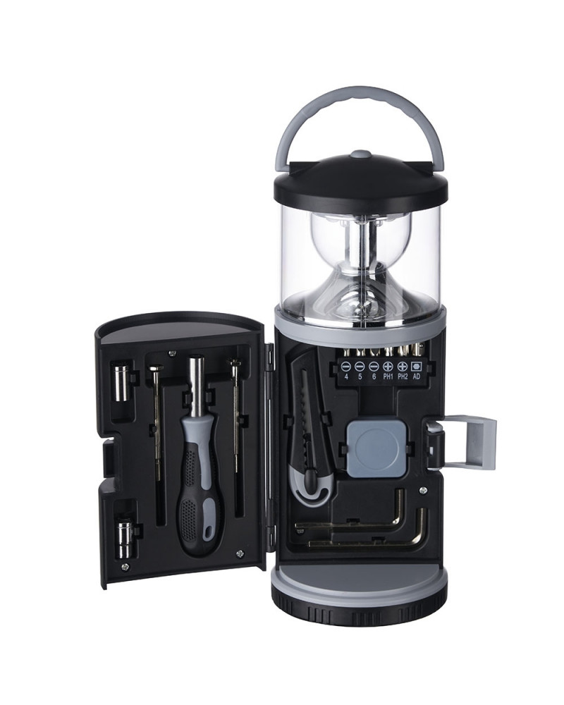 Lanterna com Kit Ferramentas 15 Peças