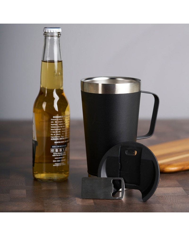 Caneca Térmica Inox com Abridor 500ml