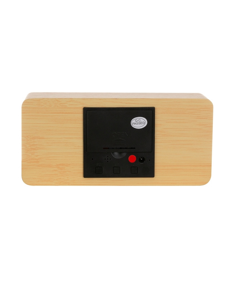 Relógio de Madeira com Display LED