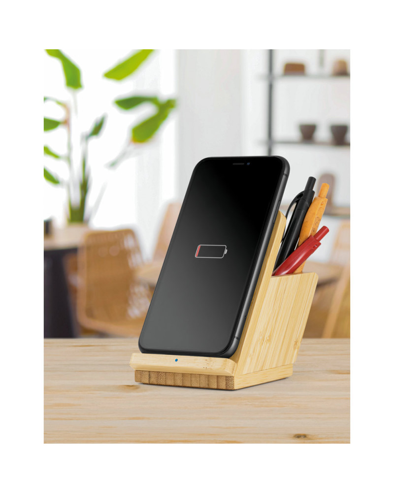 Carregador Wireless em Bambu