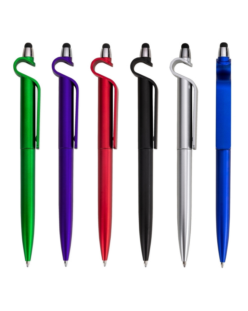 Caneta Plástica Touch com Suporte