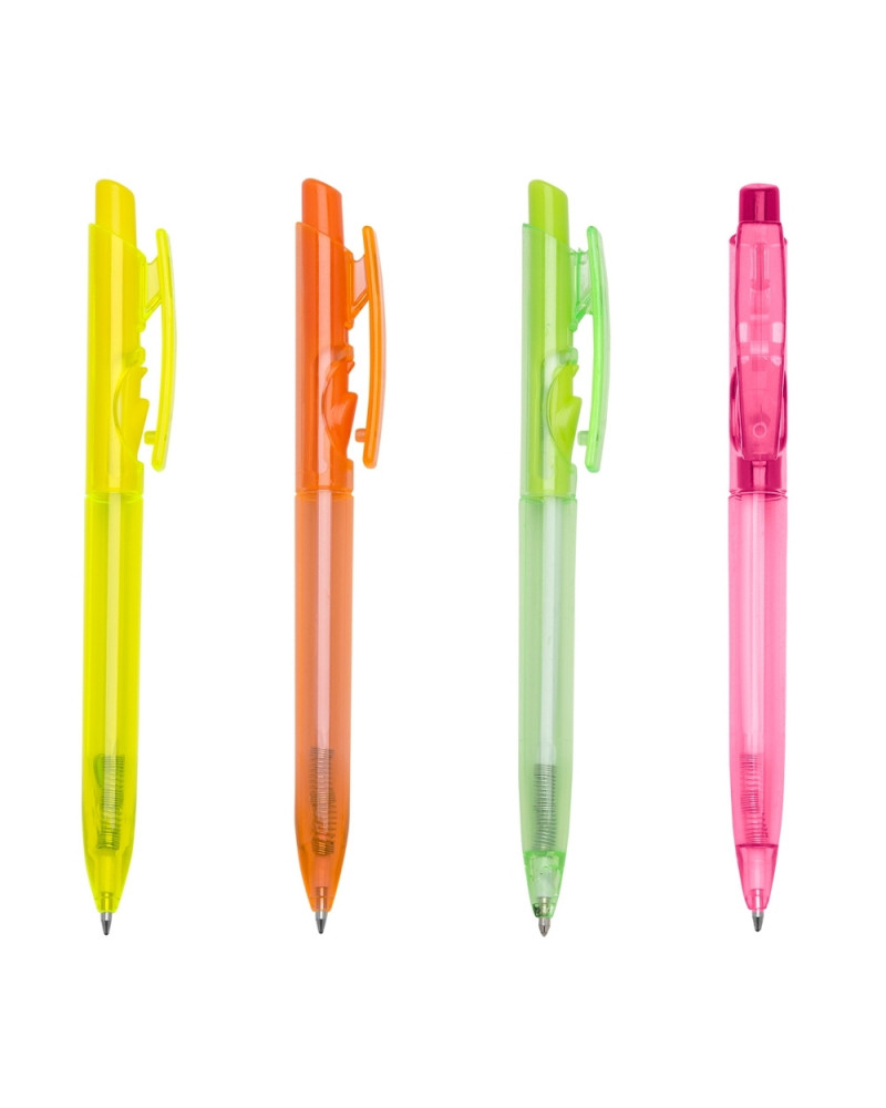 Caneta Plástica Translúcida