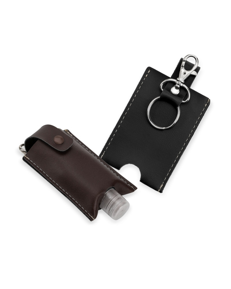 Estojo Porta Álcool Gel com Chaveiro...