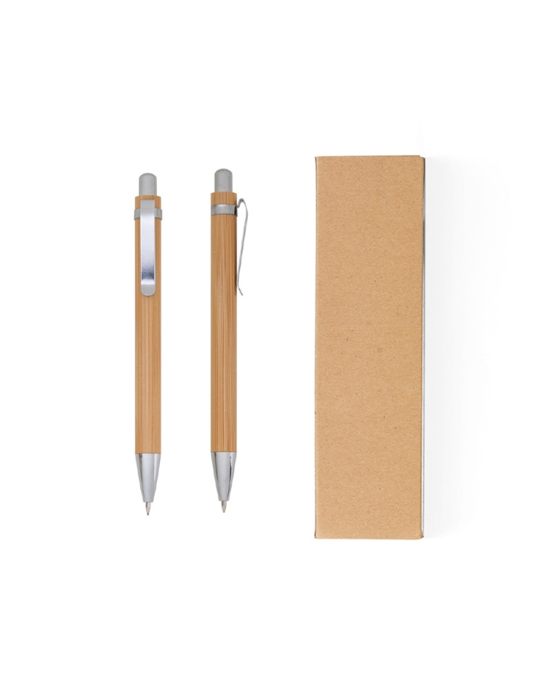 Kit Ecológico Caneta e Lapiseira Bambu