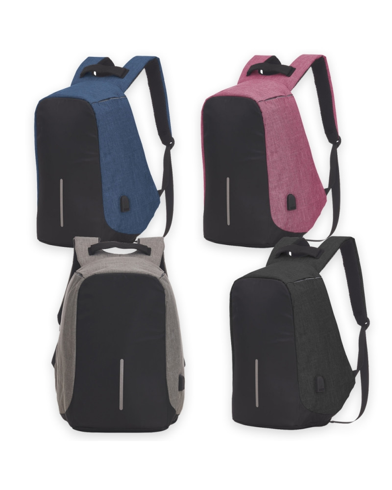Mochila Poliéster Anti-Furto USB