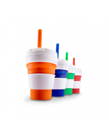 Copo Retrátil 355ml com Canudo