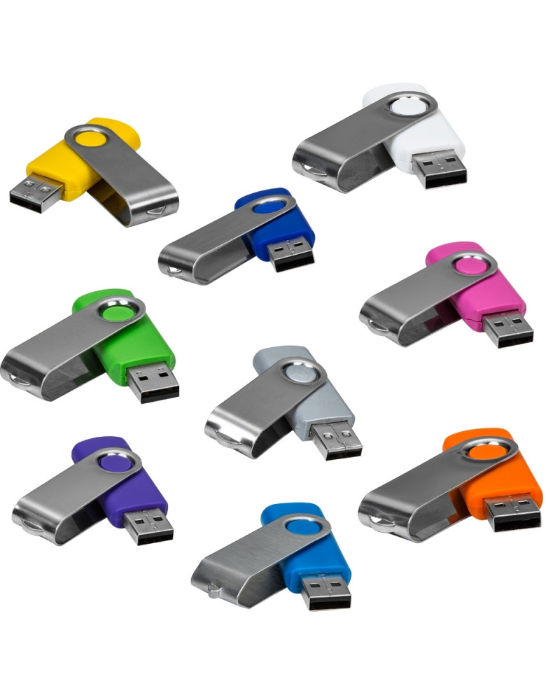 Pen Drive Giratório Metálico