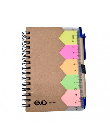 Caderno com Post it