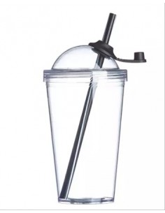 Copo de Acrílico com Canudo