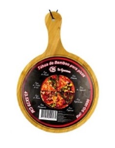 Tábua de Bambu Para Pizza
