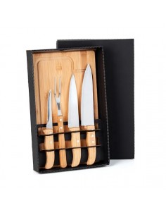 Kit Churrasco Em Bambu