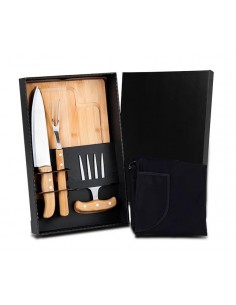 Kit Churrasco Em Bambu