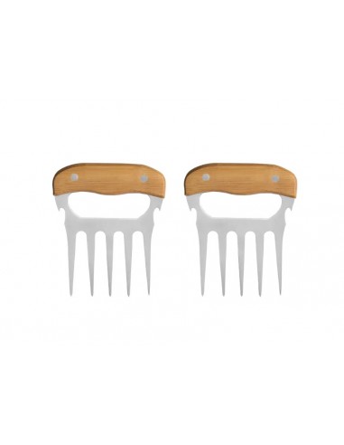 Garfos Com 5 Dentes Em Bambu 2Pçs