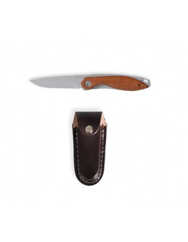 Canivete Com Cabo Em Madeira E Bainha...