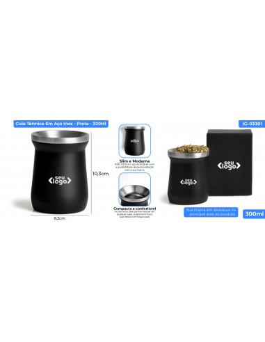 Cuia Térmica Em Aço Inox