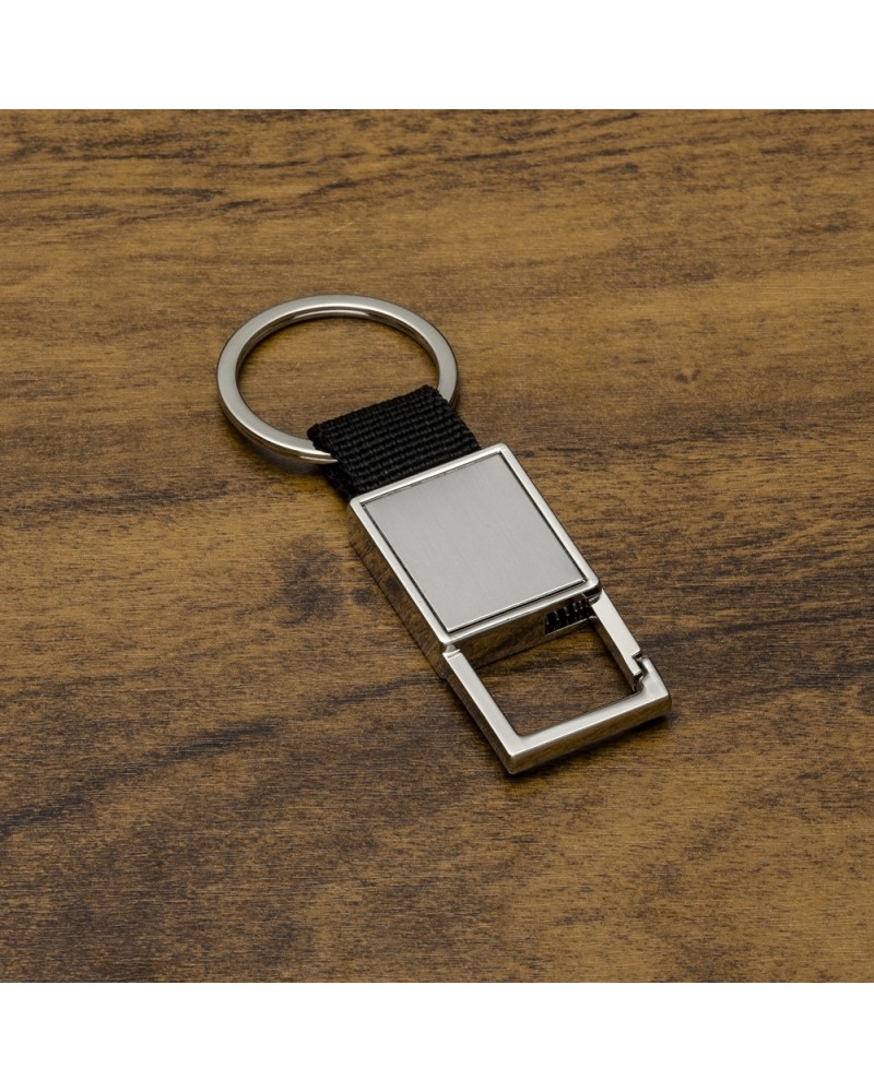 CHAVEIRO METÁLICO RETANGULAR COM NYLON