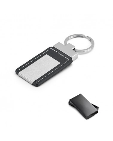 Chaveiro Metálico e Couro...