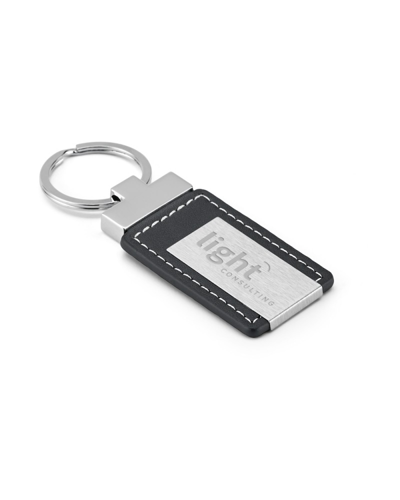 Chaveiro Metálico e Couro Sintético...