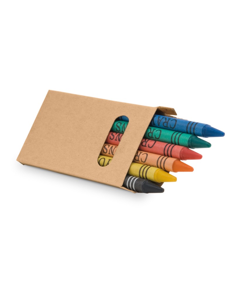 Caixa Com 6 Giz De Cera