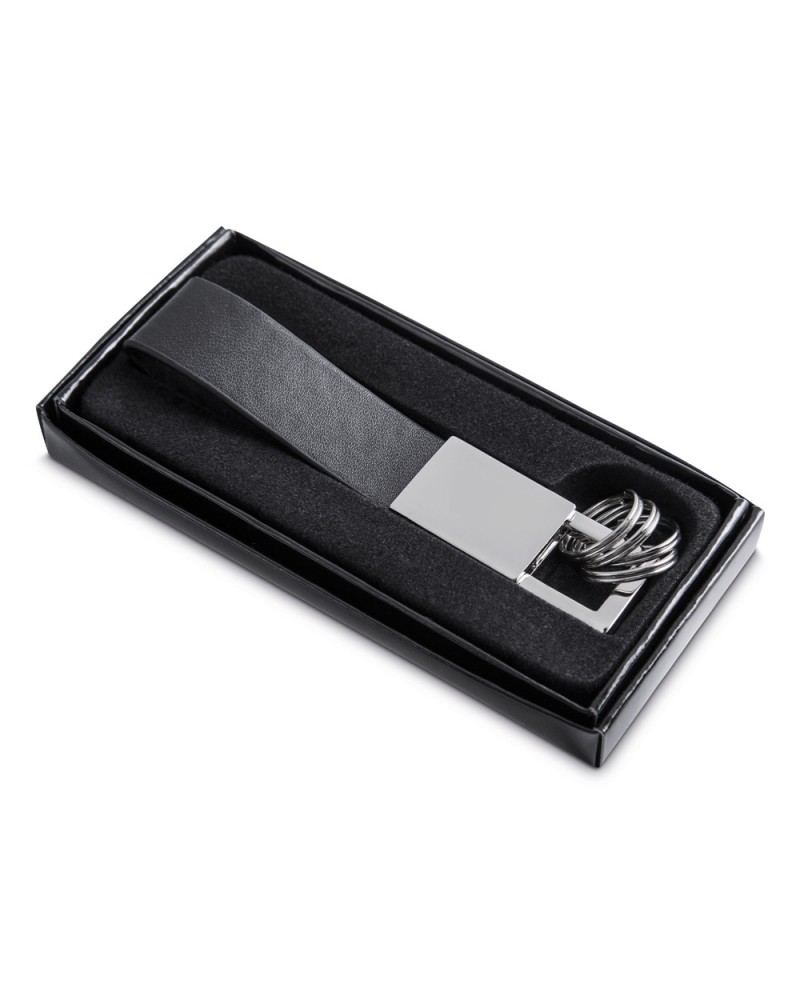 Chaveiro Metálico C/ Alça Couro